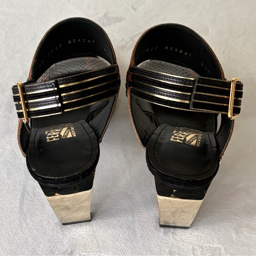 Salvatore Ferragamo Lenny F/W 2015 Runway Art Deco heels, *never worn* w/dustbag - Picture 11 of 17